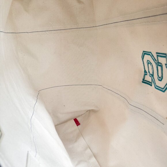 L.L Bean Boat and Tote Ivory Canvas Monogram Tote Bag Made in USA - Picture 4 of 6